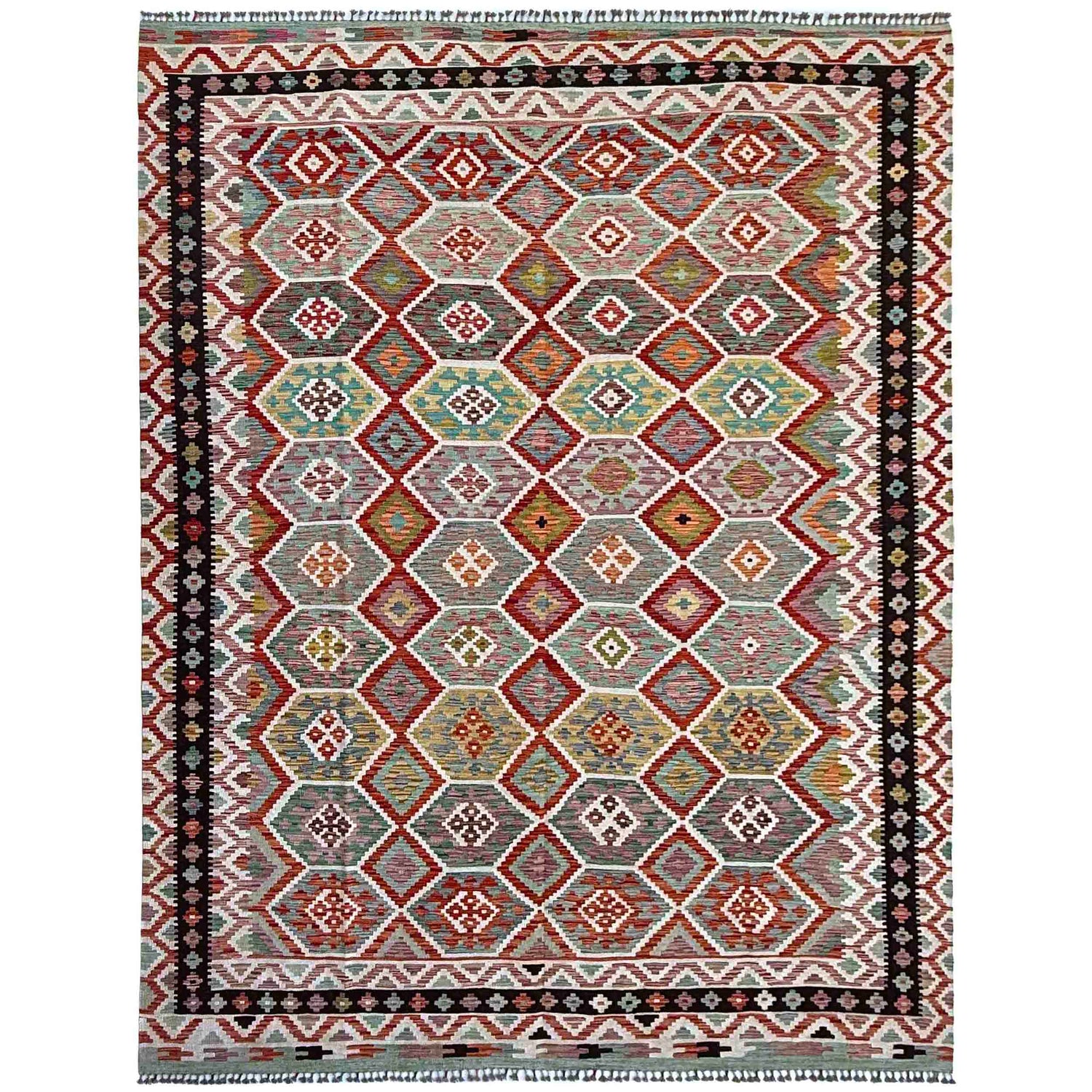 Handmade Multi Kilim Geometric 9x12 ft