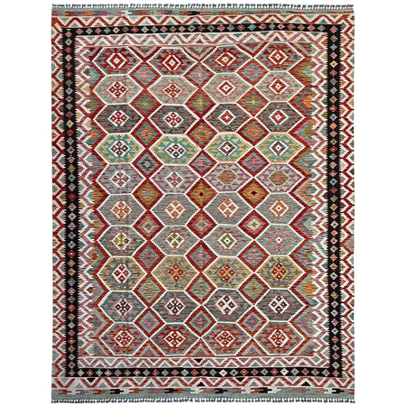 Handmade Multi Kilim Geometric 9x12 ft