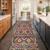 Handmade Multi Kilim Geometric 8' Runner