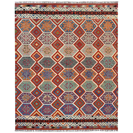 Handmade Multi Kilim Geometric 8x10 ft
