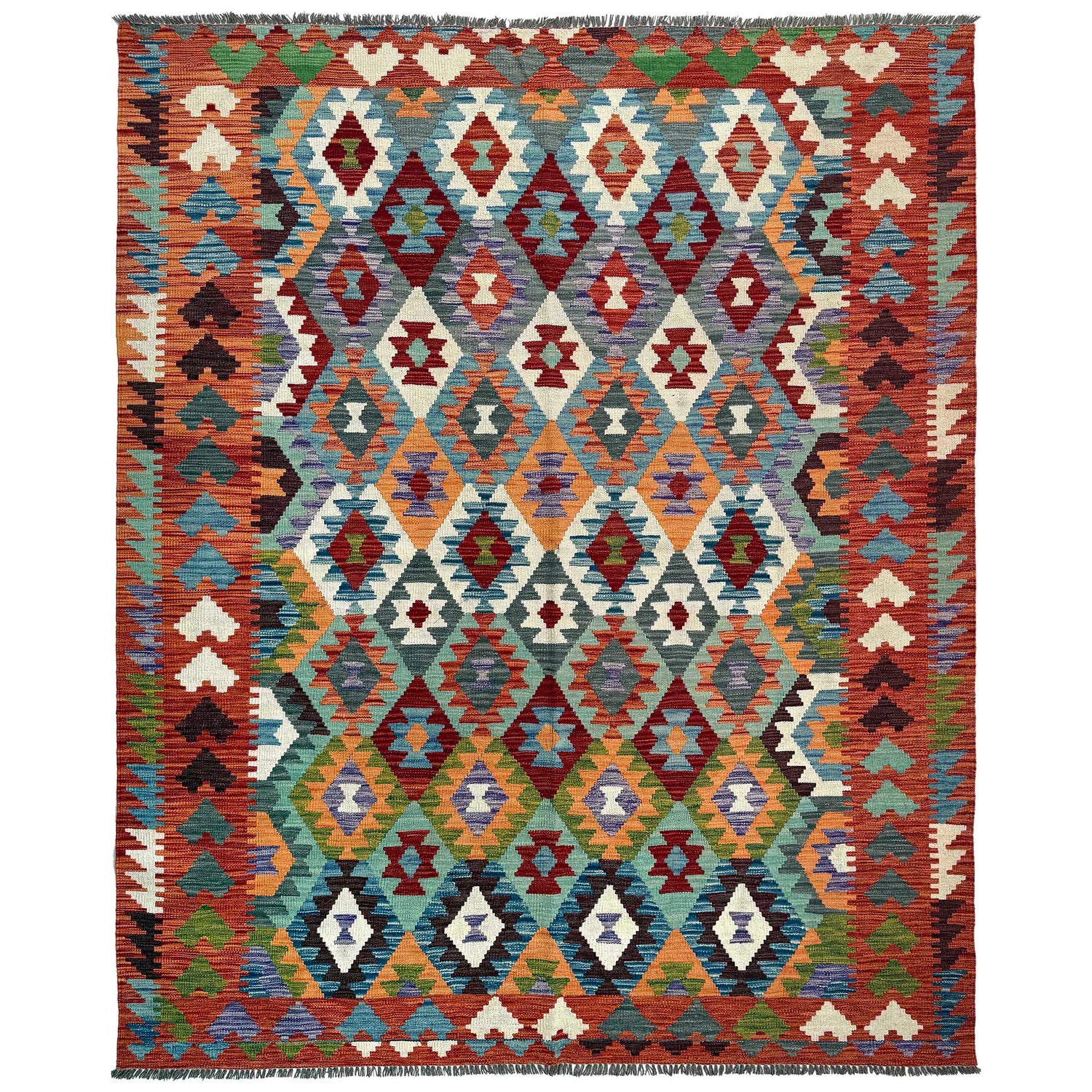 Handmade Multi Kilim Geometric 7x10 ft