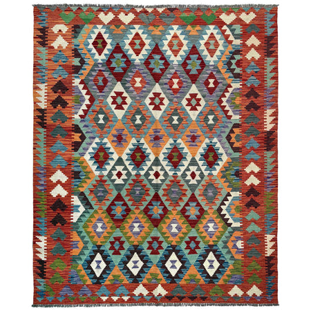 Handmade Multi Kilim Geometric 7x10 ft