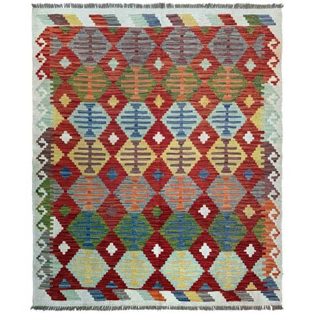 Handmade Multi Kilim Geometric 4x7 ft