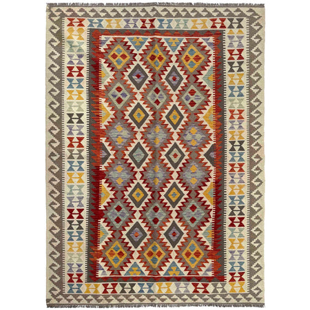 Handmade Multi Kilim Geometric 7x10 ft