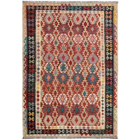 Handmade Multi Kilim Geometric 7x10 ft