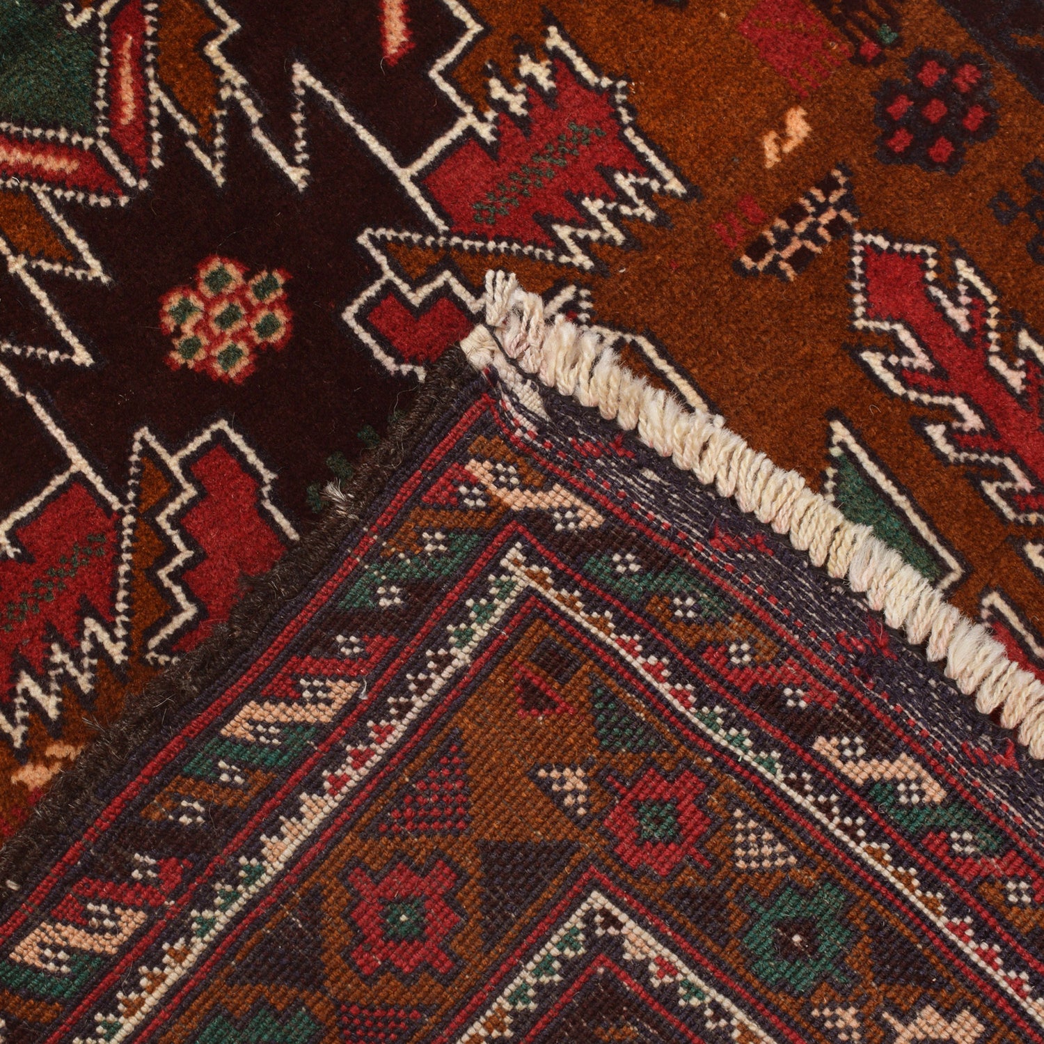 Baluchi Rug Handmade Multi Geometric 3x5 ft