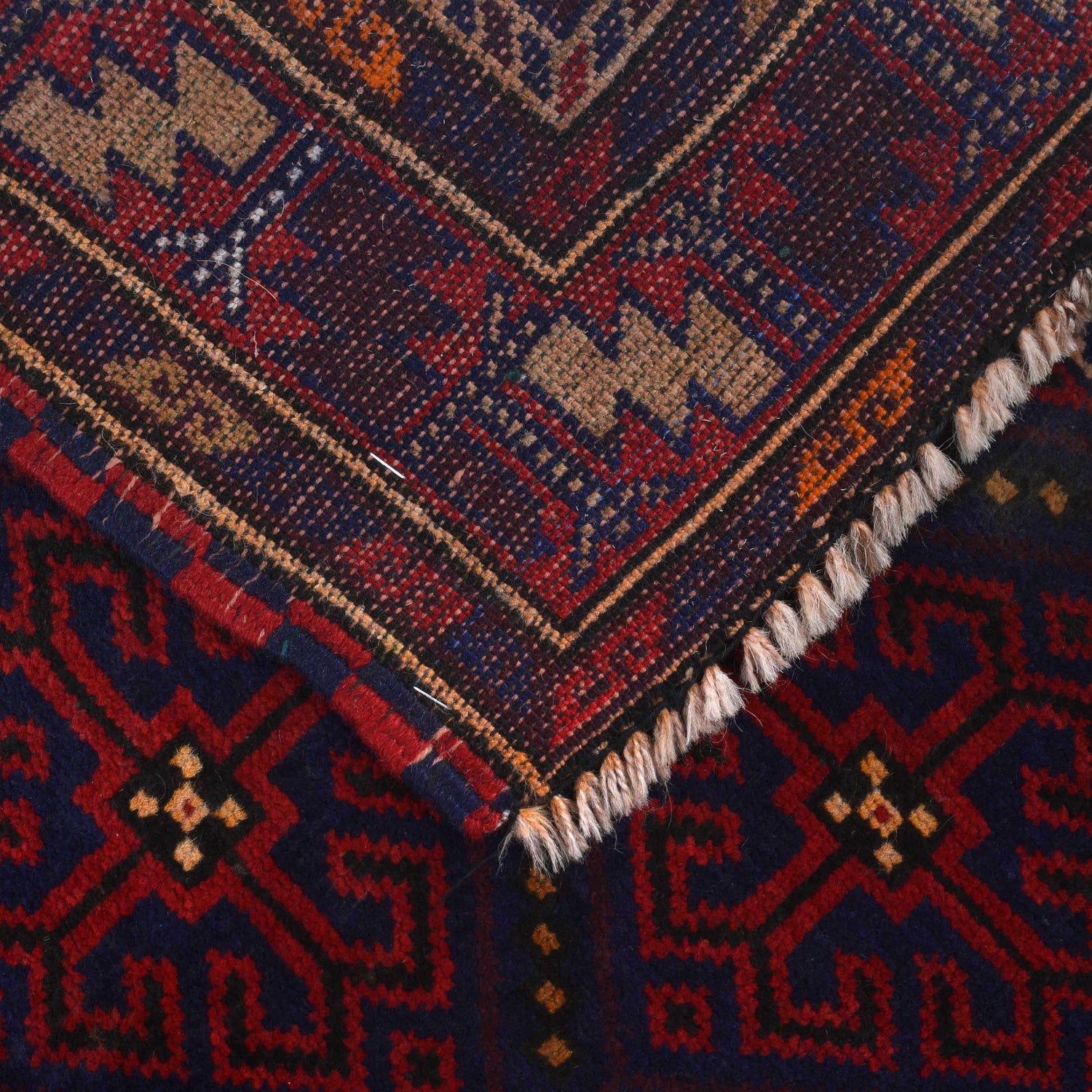 Baluchi Rug Handmade Multi Geometric 4x7 ft