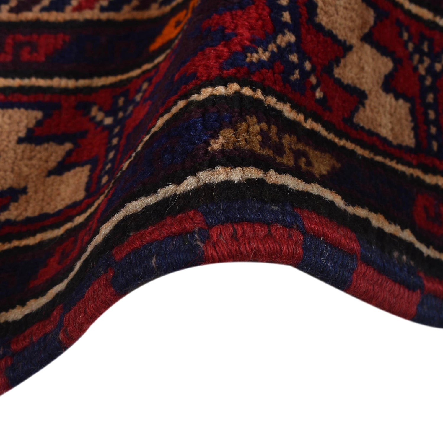 Baluchi Rug Handmade Multi Geometric 4x7 ft