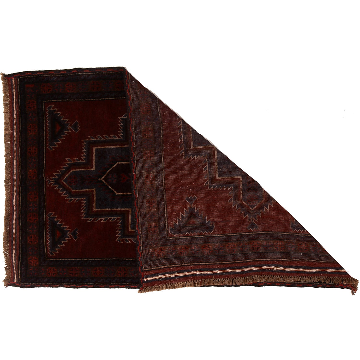 Baluchi Rug Handmade Red Floral 4x6 ft