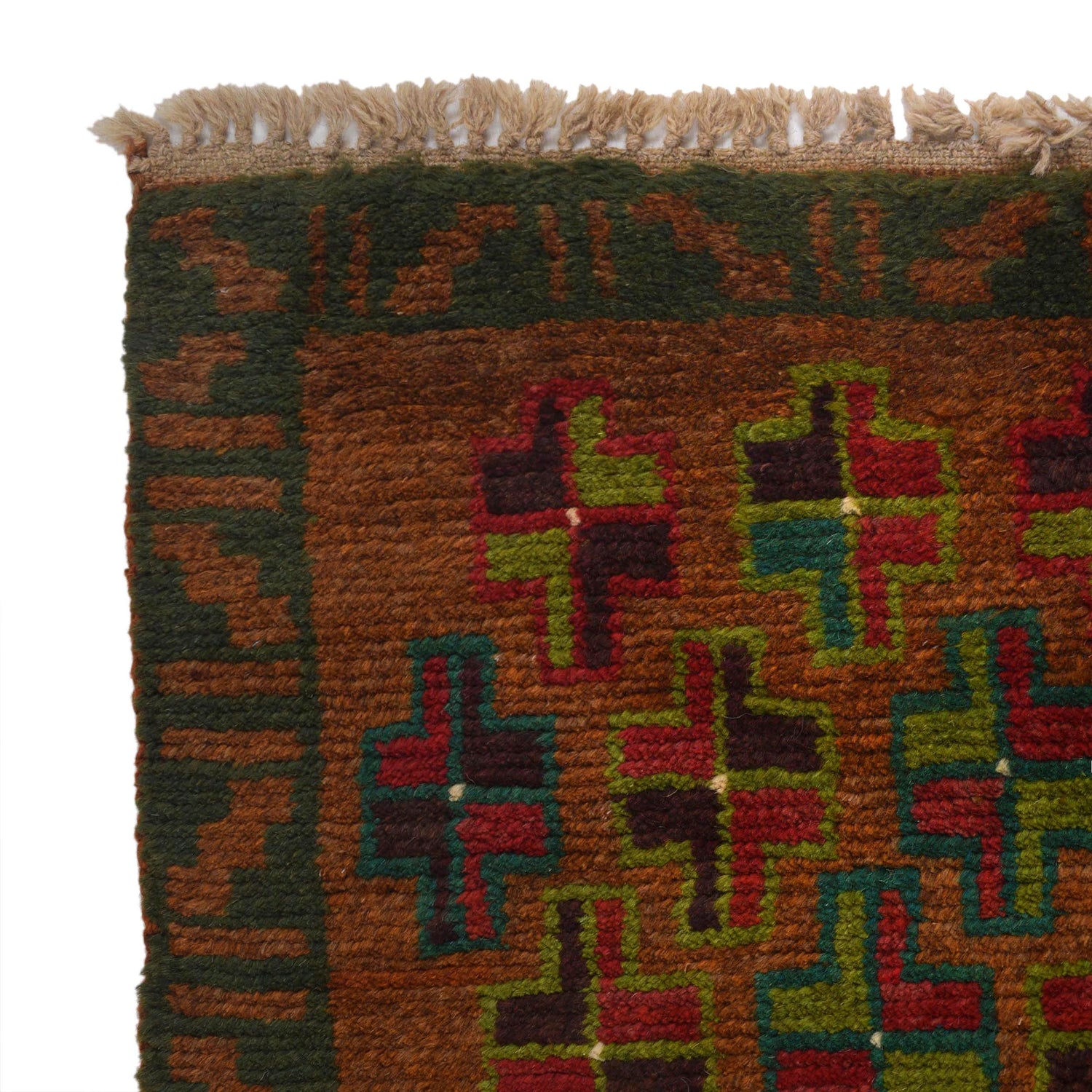 Baluchi Runner Rug Handmade Brown 6' Runner