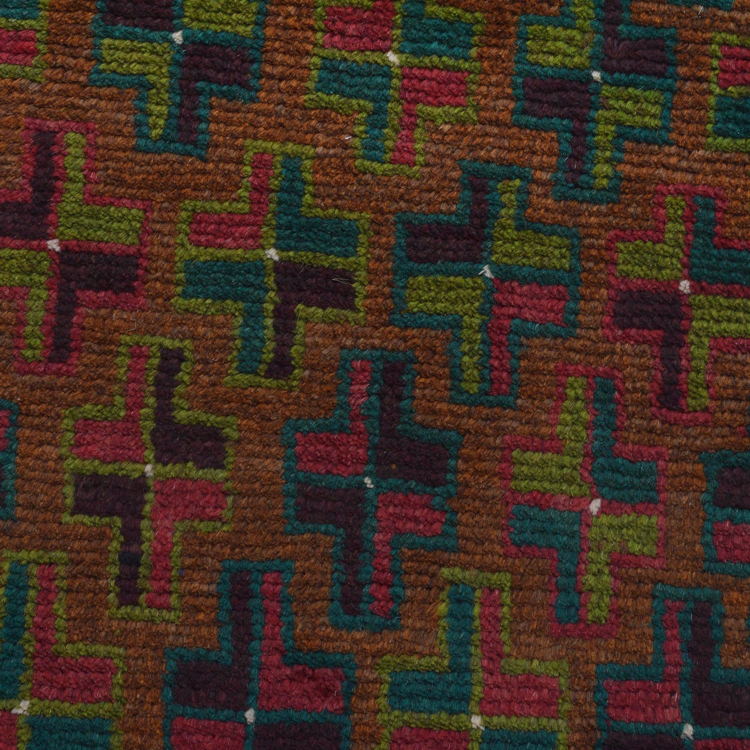 Baluchi Runner Rug Handmade Brown 6' Runner