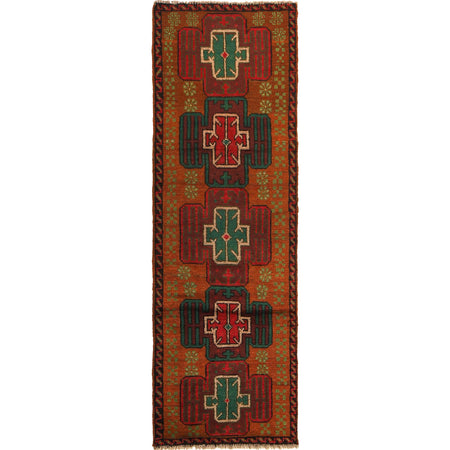 Baluchi Runner Rug Handmade Orange 6' Runner