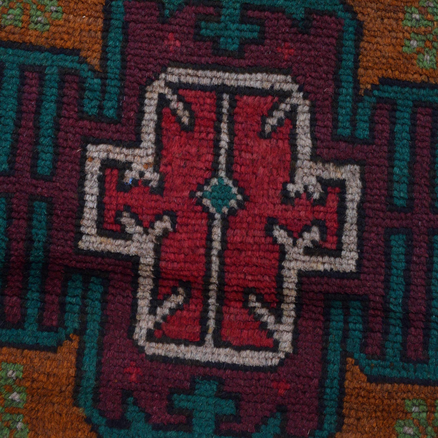 Baluchi Runner Rug Handmade Orange 6' Runner