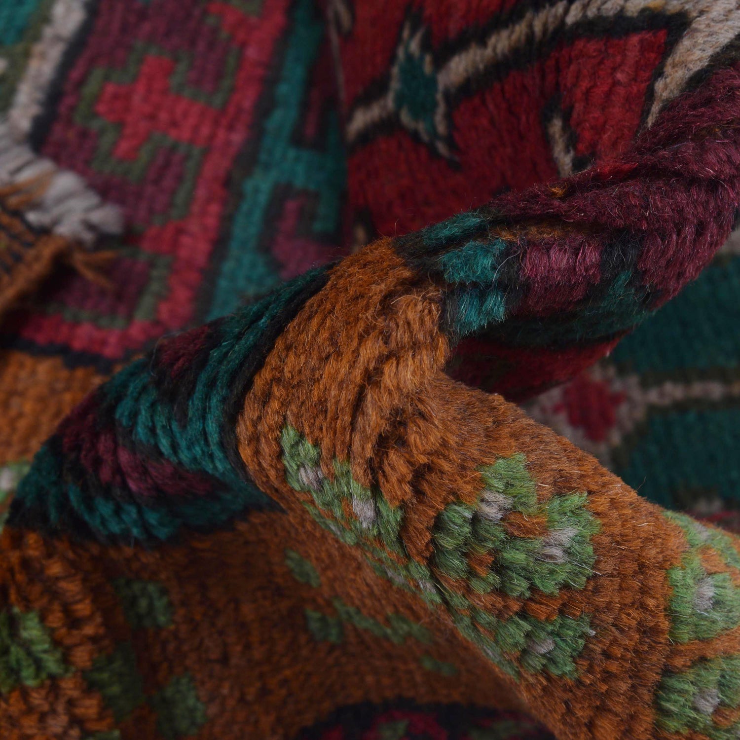 Baluchi Runner Rug Handmade Orange 6' Runner