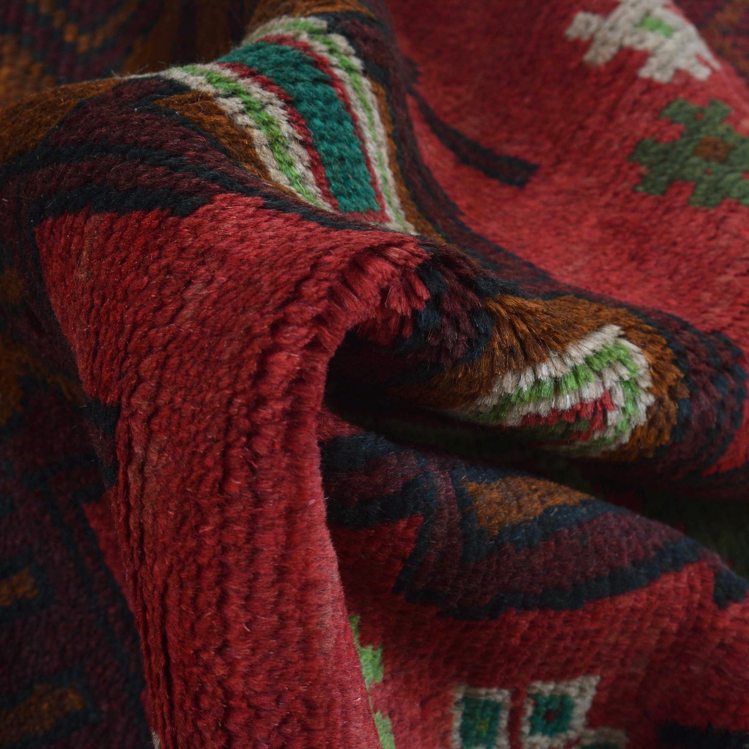 Baluchi Runner Rug Handmade Red 6' Runner