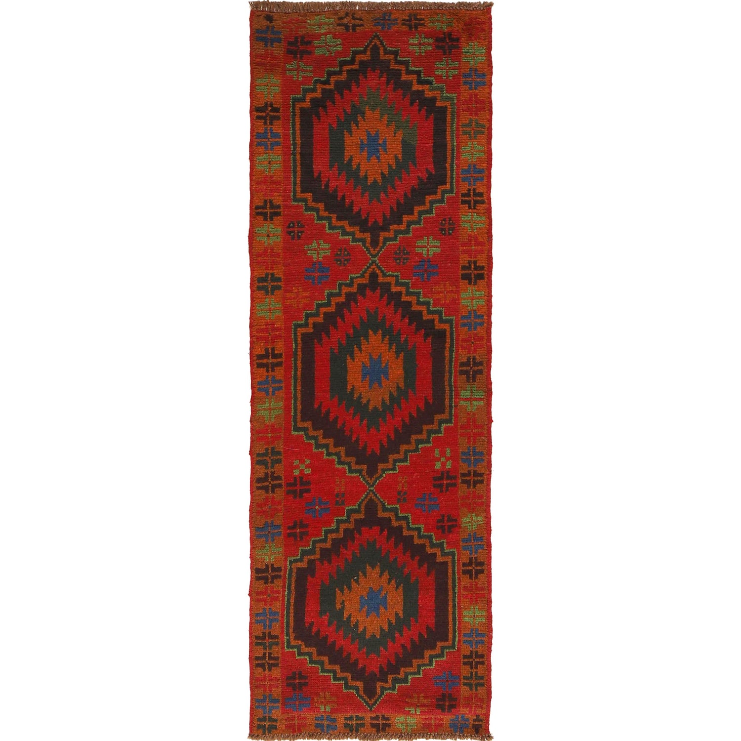Baluchi Runner Rug Handmade Red 6' Runner