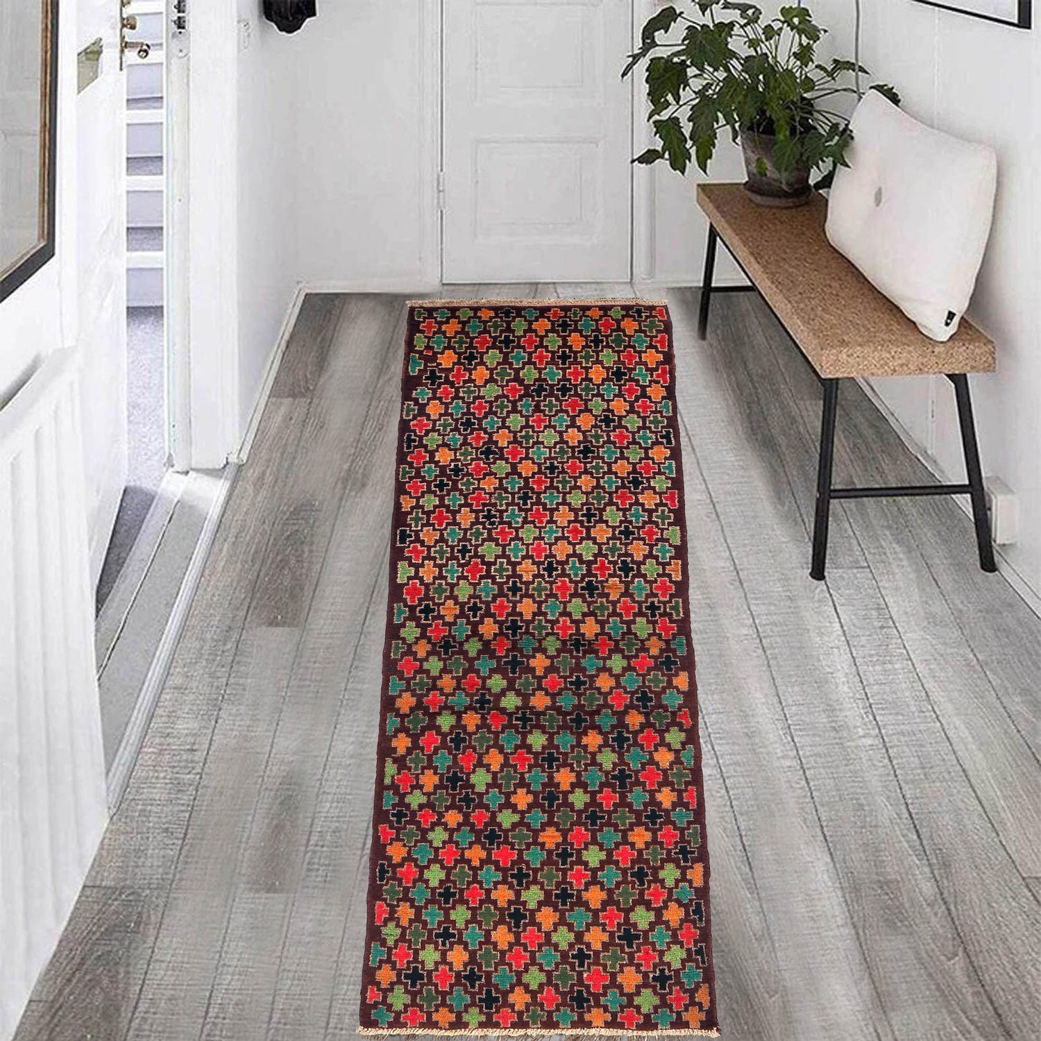Baluchi Runner Rug Handmade Multi 6' Runner