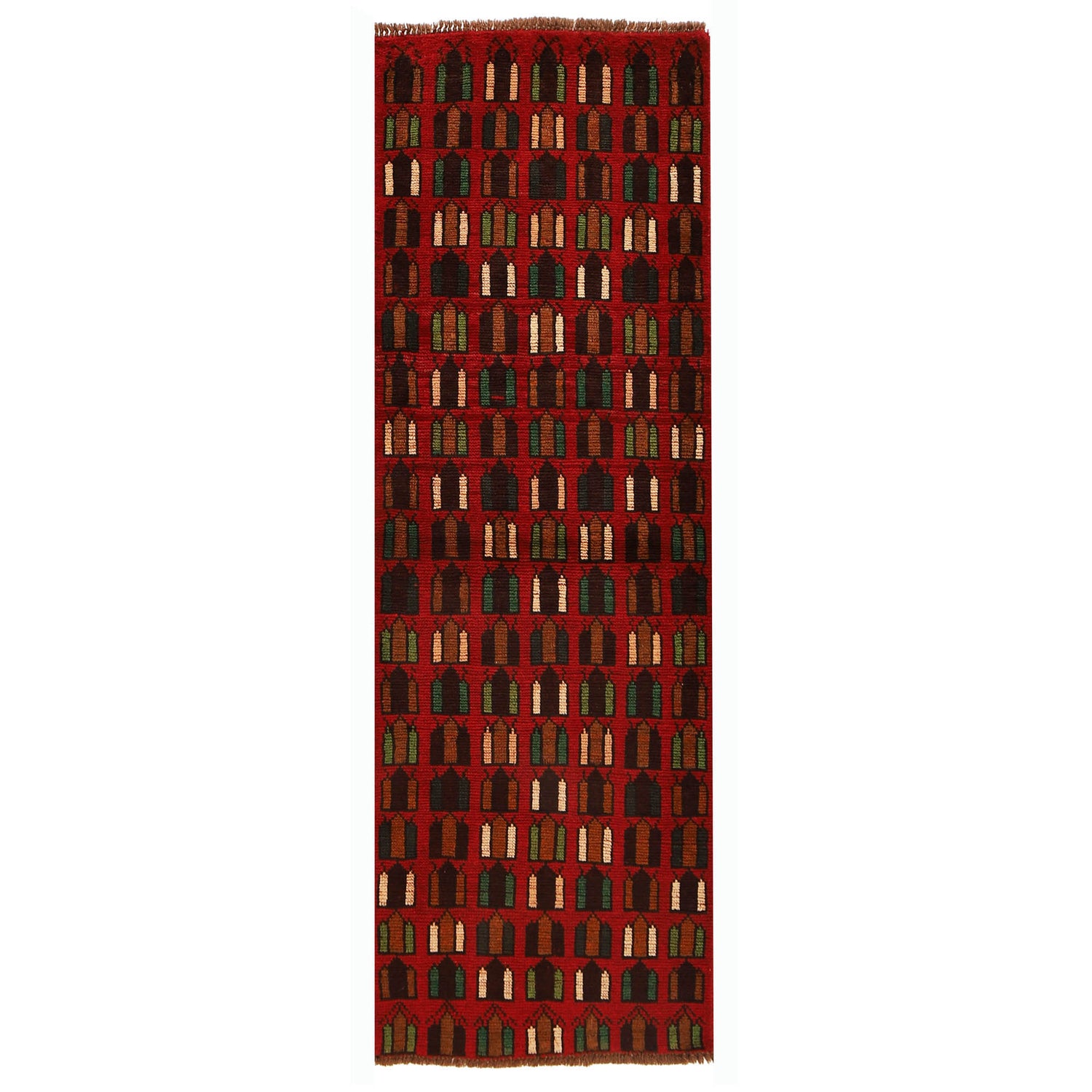 Baluchi Runner Rug Handmade Red 6' Runner