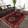 Baluchi Rug Handmade Multi Geometric 4x7 ft