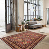 Oriental Area Rug Handmade Multi Geometric 7x10 ft