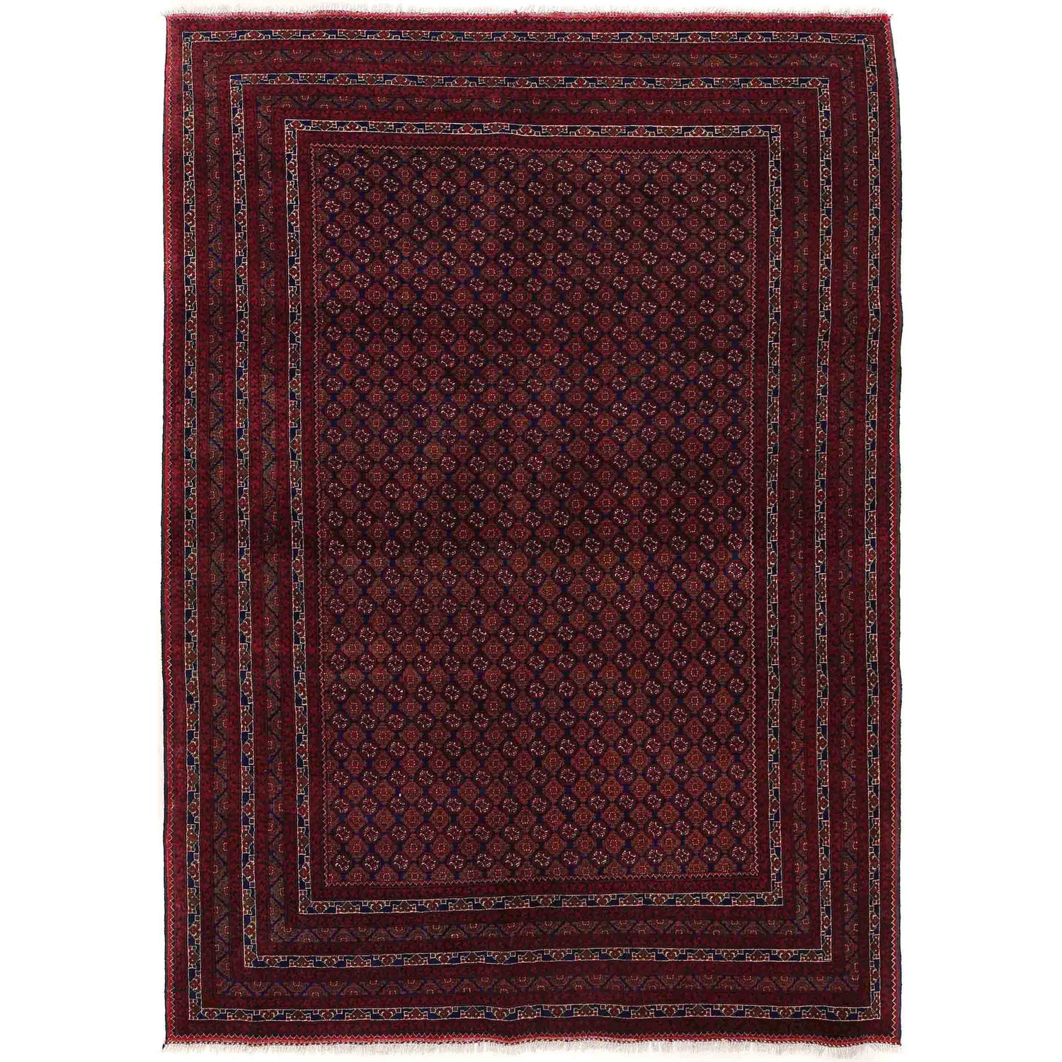 Khoja Roshnai Area Rug Handmade Multi Floral 7x10 ft
