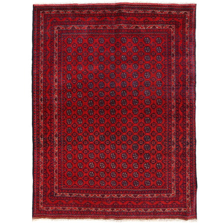 Khoja Roshnai Area Rug Handmade Red Floral 4x7 ft