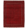 Khoja Roshnai Area Rug Handmade Rich Burgundy Floral 4x7 ft