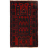 Baluchi Rug Handmade Red Prayer Design 3x5 ft