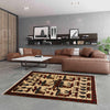 War Area Rug Handmade Ivory Gun + Tank + Grenade 2x4 ft