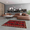 Baluchi Rug Handmade Multi Geometric 2x4 ft
