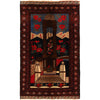 Pictorial Rug Handmade Multi Design