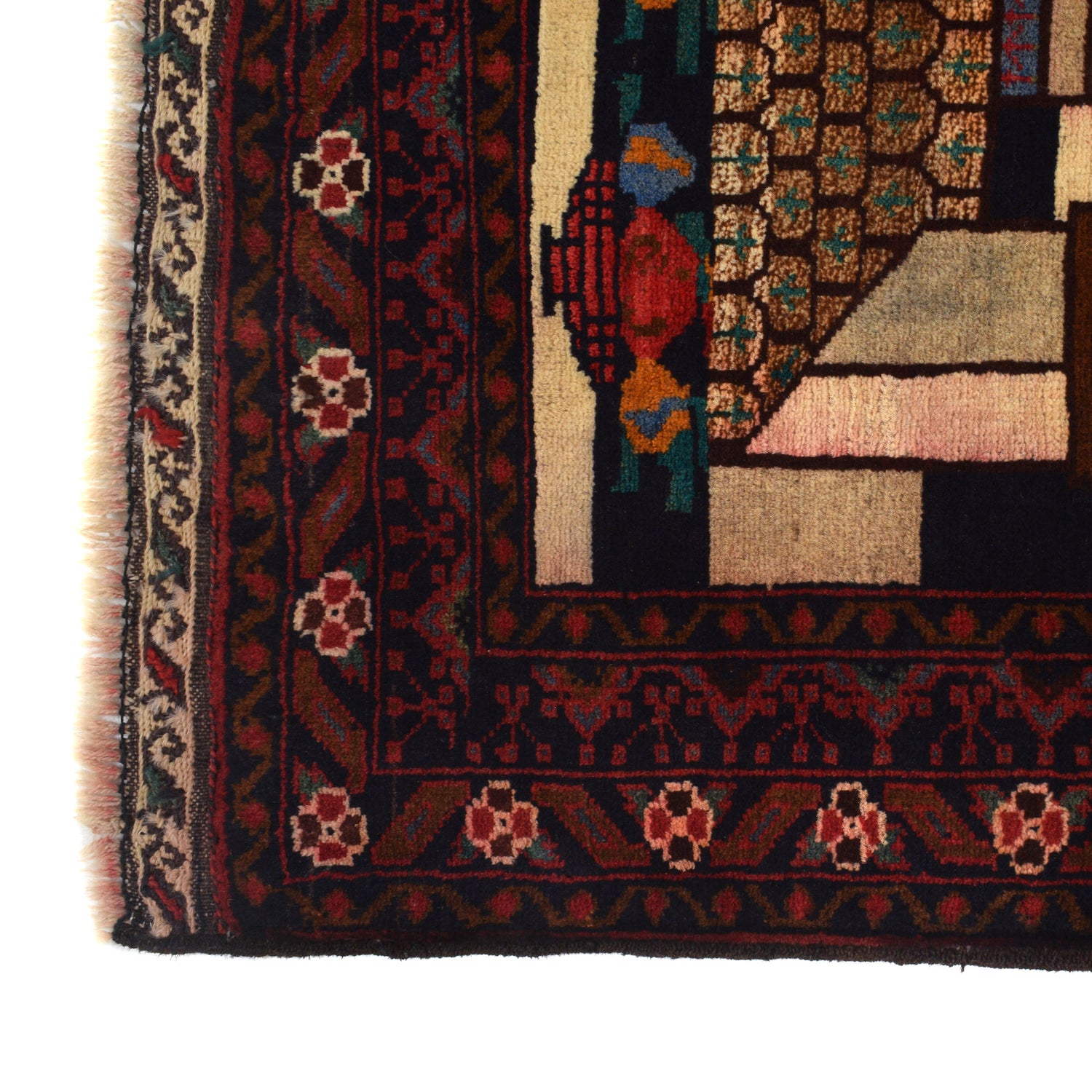 Pictorial Rug Handmade Multi Design