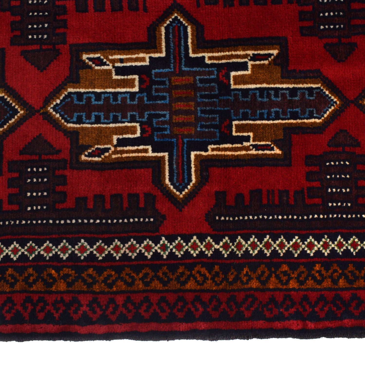 Baluchi Rug Handmade Multi Geometric 3x5 ft
