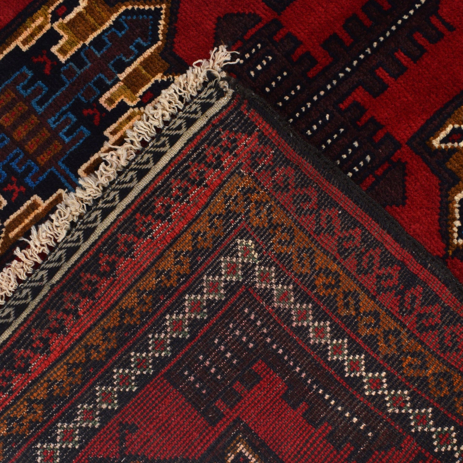 Baluchi Rug Handmade Multi Geometric 3x5 ft