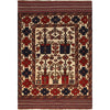 Barjasta Area Rug Handmade Beige Floral 4x6 ft