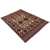 Barjasta Area Rug Handmade Beige Floral 4x6 ft