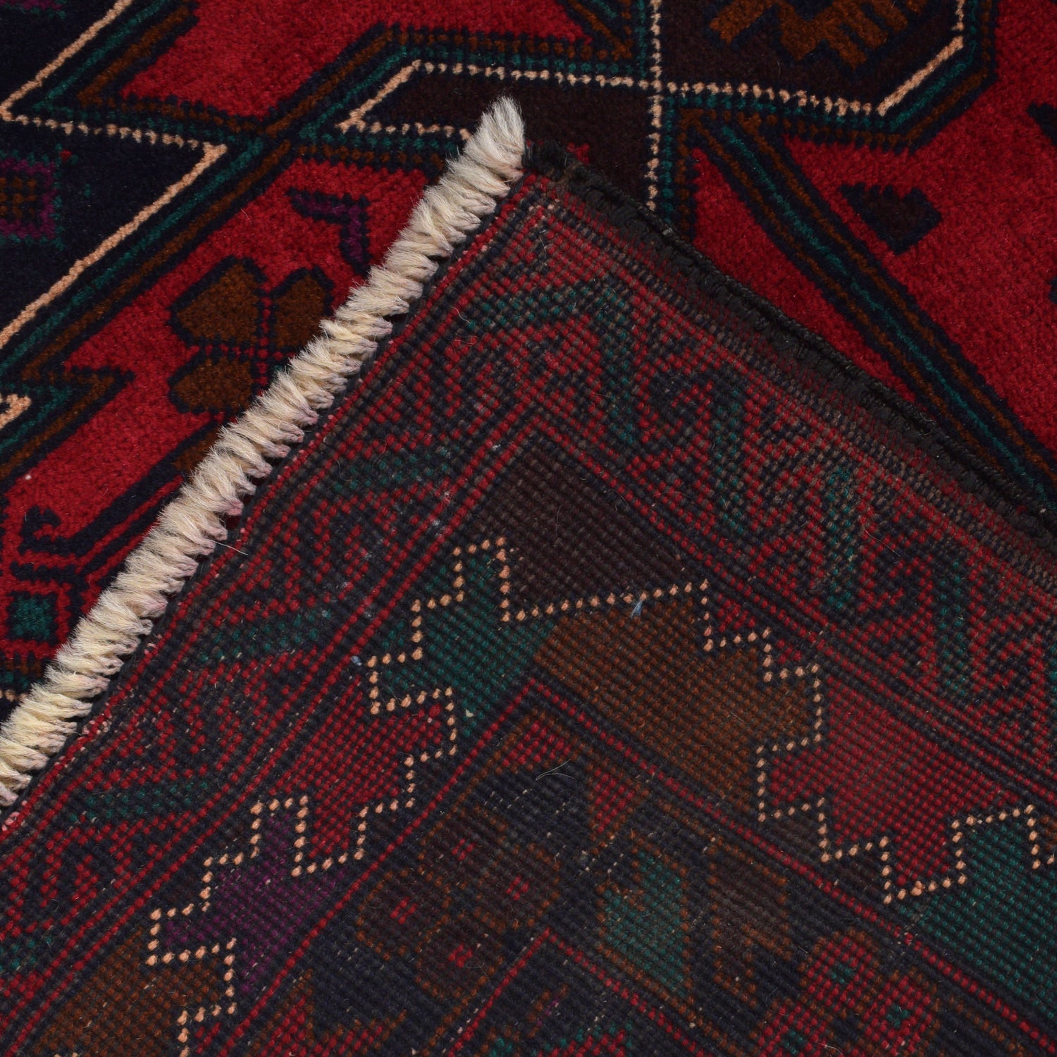 Baluchi Rug Handmade Multi Geometric 3x5 ft