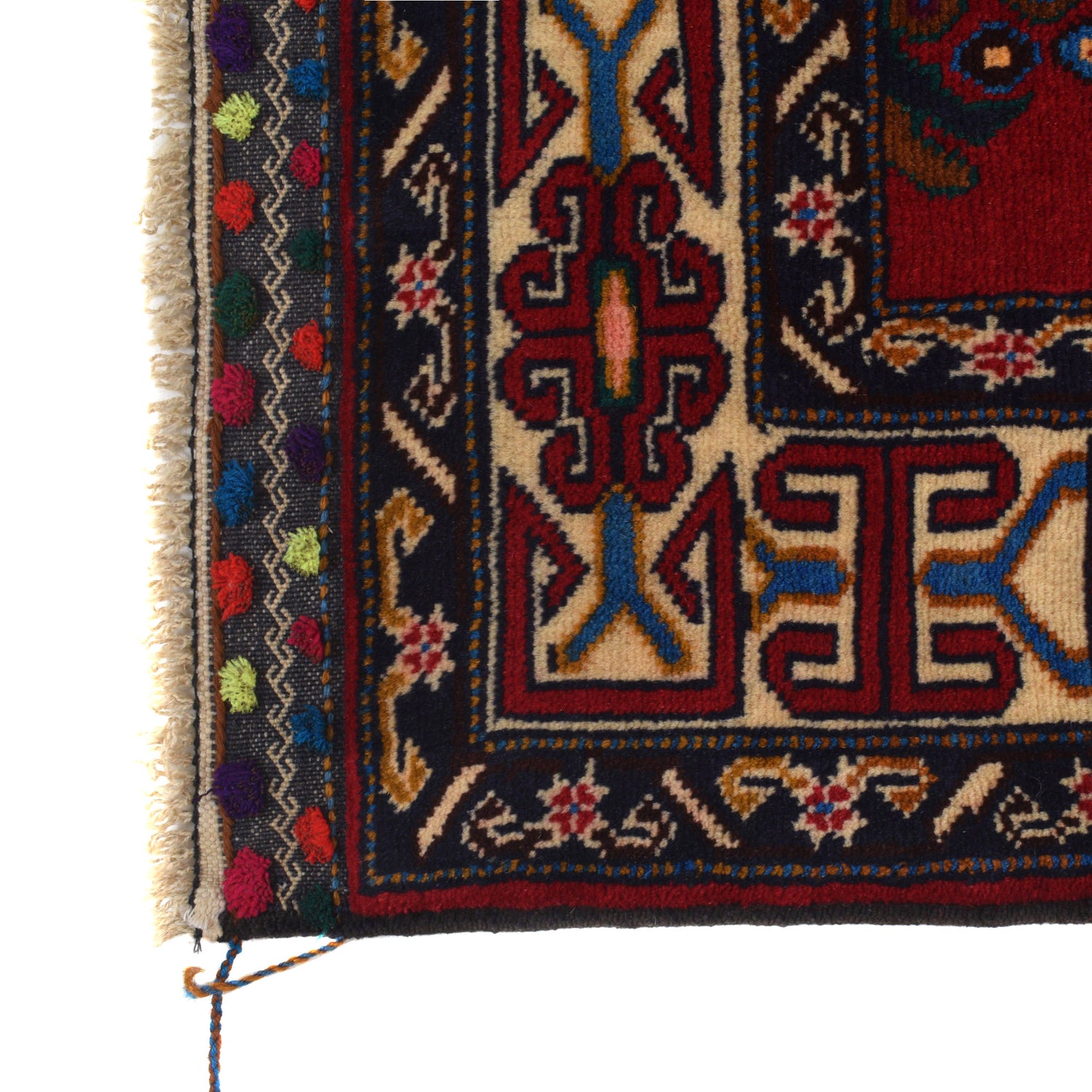 Baluchi Rug Handmade Multi Geometric 3x5 ft