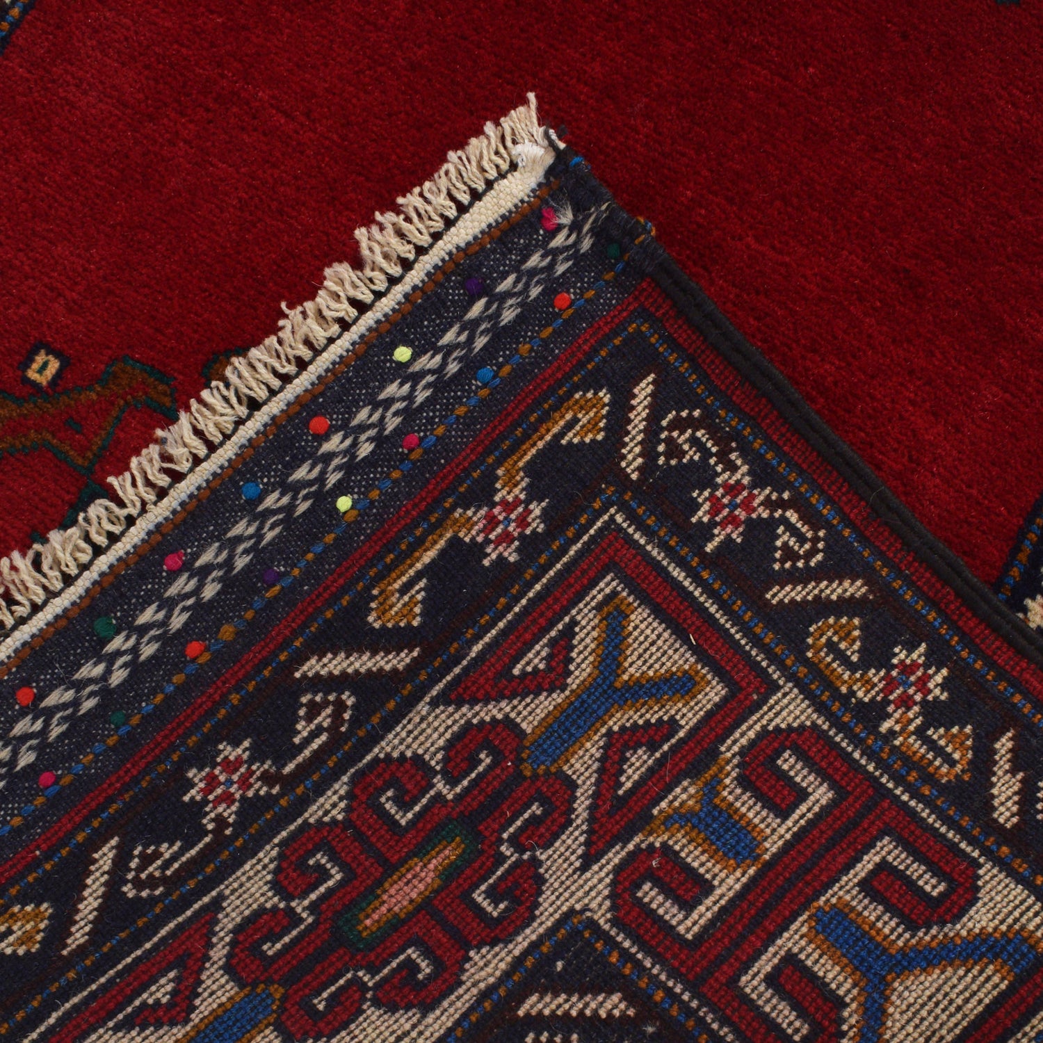 Baluchi Rug Handmade Multi Geometric 3x5 ft