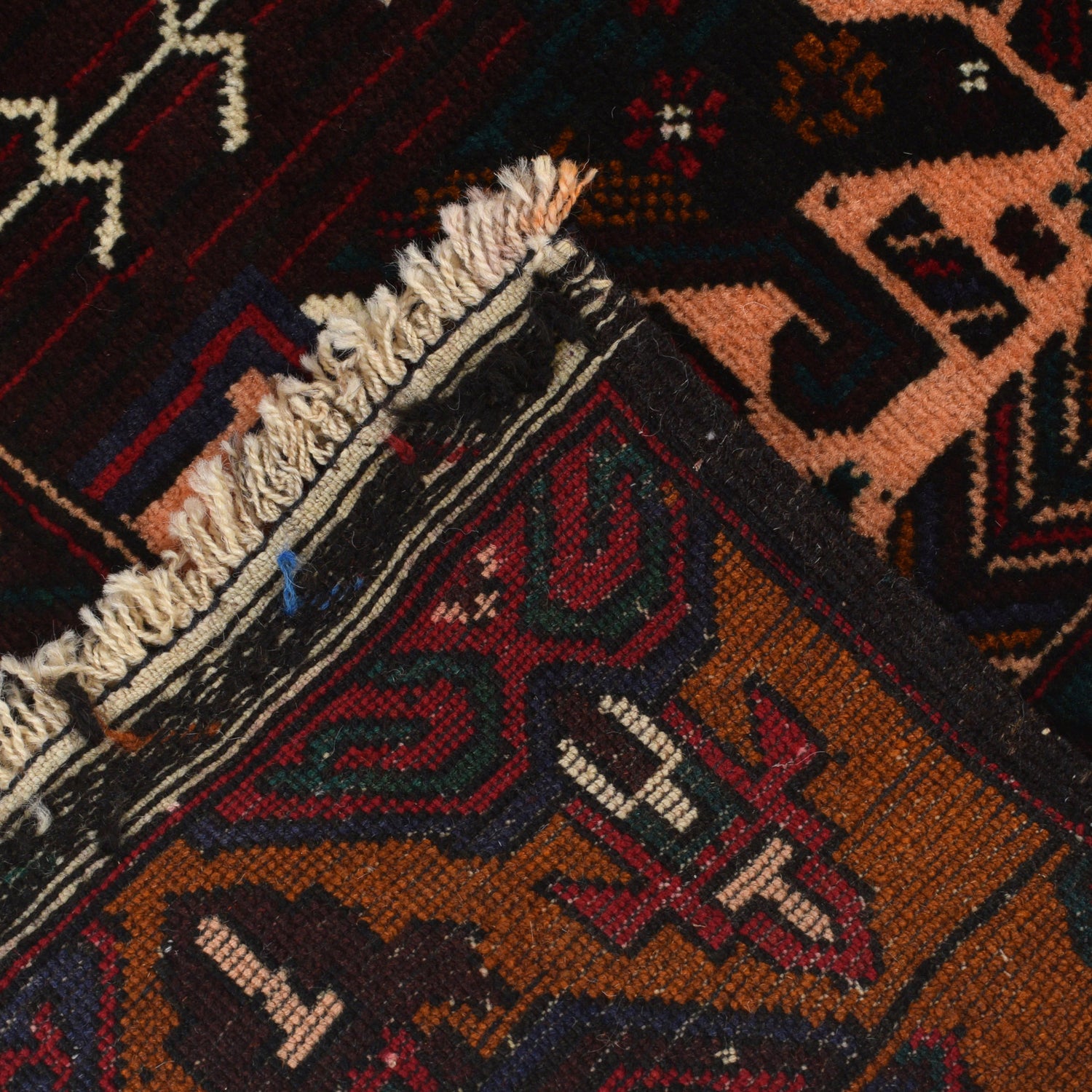 Baluchi Rug Handmade Multi Geometric 3x5 ft