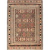 Soumak Kilim Area Rug Handmade White Floral 4x6 ft