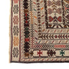 Soumak Kilim Area Rug Handmade White Floral 4x6 ft