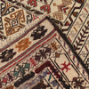 Soumak Kilim Area Rug Handmade White Floral 4x6 ft