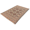 Soumak Kilim Area Rug Handmade White Floral 4x6 ft