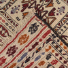Soumak Kilim Area Rug Handmade White Floral 4x6 ft