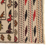 Soumak Kilim Area Rug Handmade White Pictorial 4x6 ft