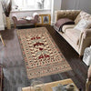 Soumak Kilim Area Rug Handmade White Pictorial 4x6 ft