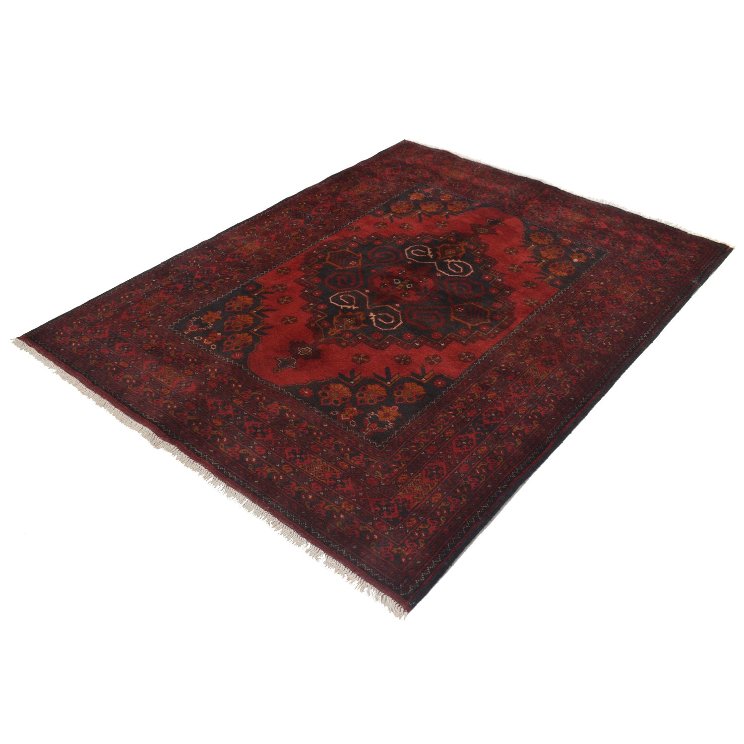 Khal Mohammadi Rug Handmade Red 4x7 ft