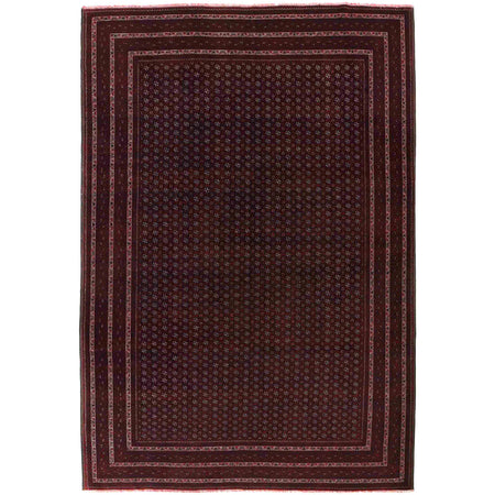 Khoja Roshnai Area Rug Handmade Red Floral 7x10 ft