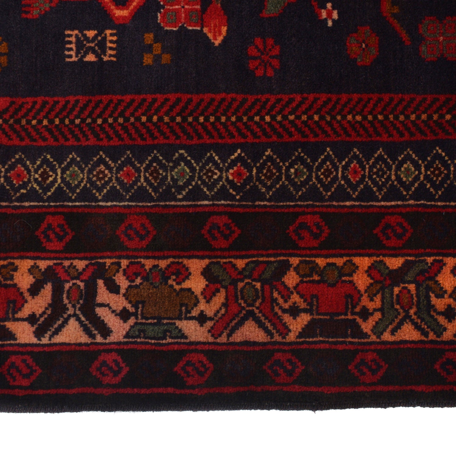 Baluchi Rug Handmade Multi Prayer Design 3x5 ft